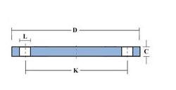 Drawing for 0.50" JIS 10K REGULAR BLIND 304/L