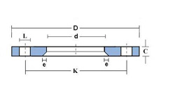 Drawing for 1.25" DIN 2642 FFSO 316/L