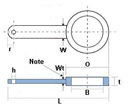 Drawing for 2.00" PN16 PADDLE SPACER 316/L